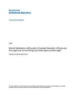 Marital satisfaction of education graduate students in religiously homogamous versus religiously heterogamous marriages